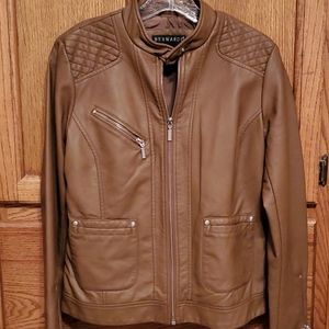 Zip Front Faux Leather Jacket